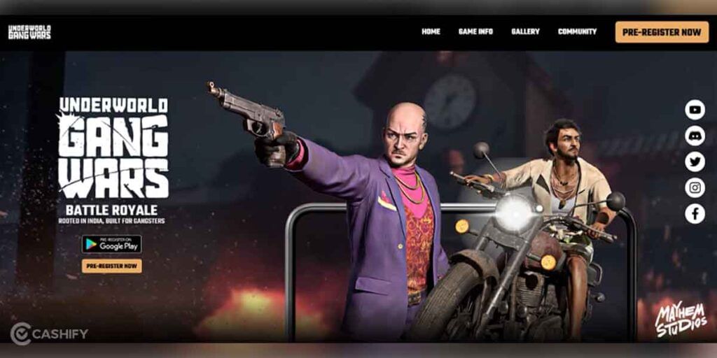 pre-registration website underworld gang wars