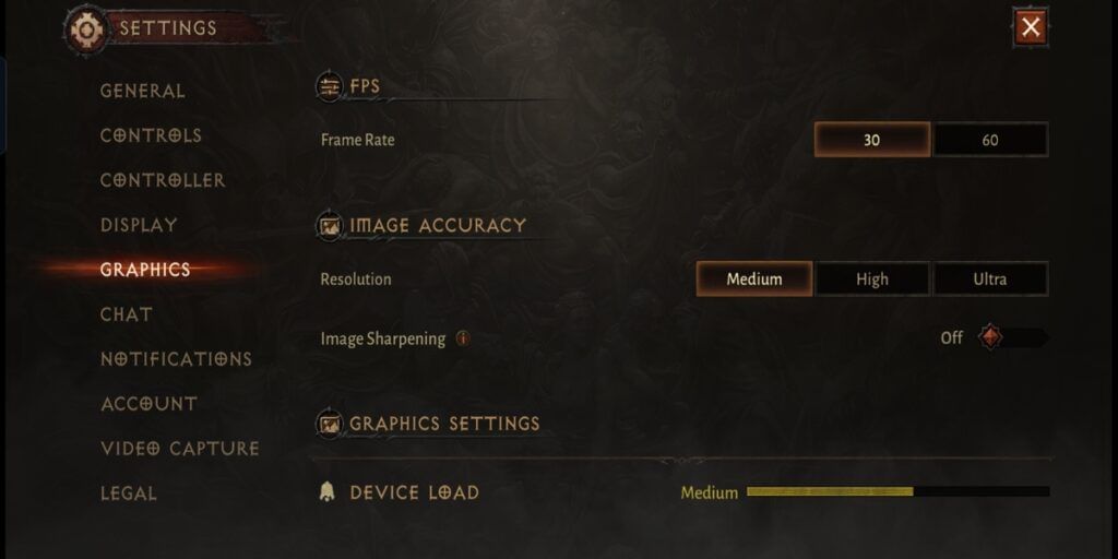 FPS settings
