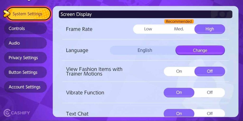 Best settings