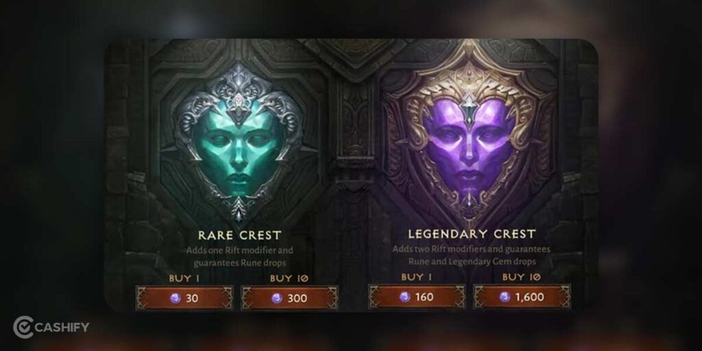 Legendary crests