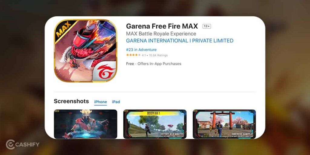 Garena free fire MAX iOS