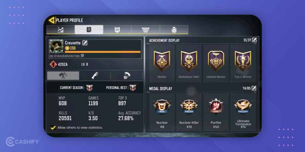 player profile