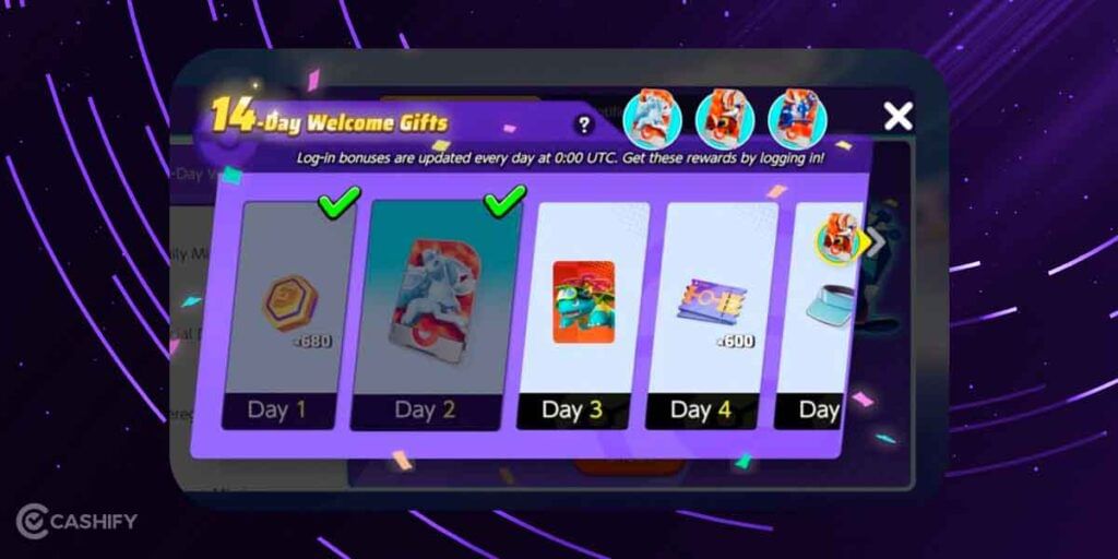 14-day login rewards