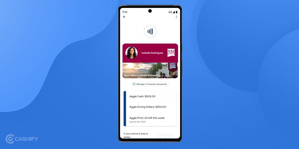 Student ID Cards stored securely with Google Wallet