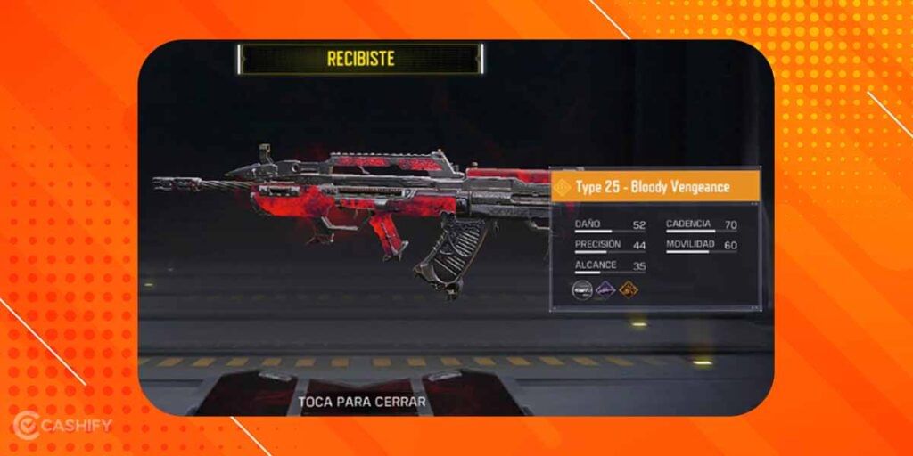 Type 25 Bloody Vengeance best gun skins in call of duty mobile