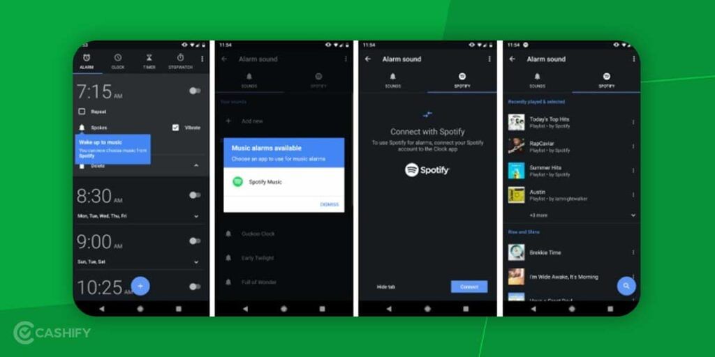 How To Set Spotify Music As An Alarm For Android Device Using Google Clock App
