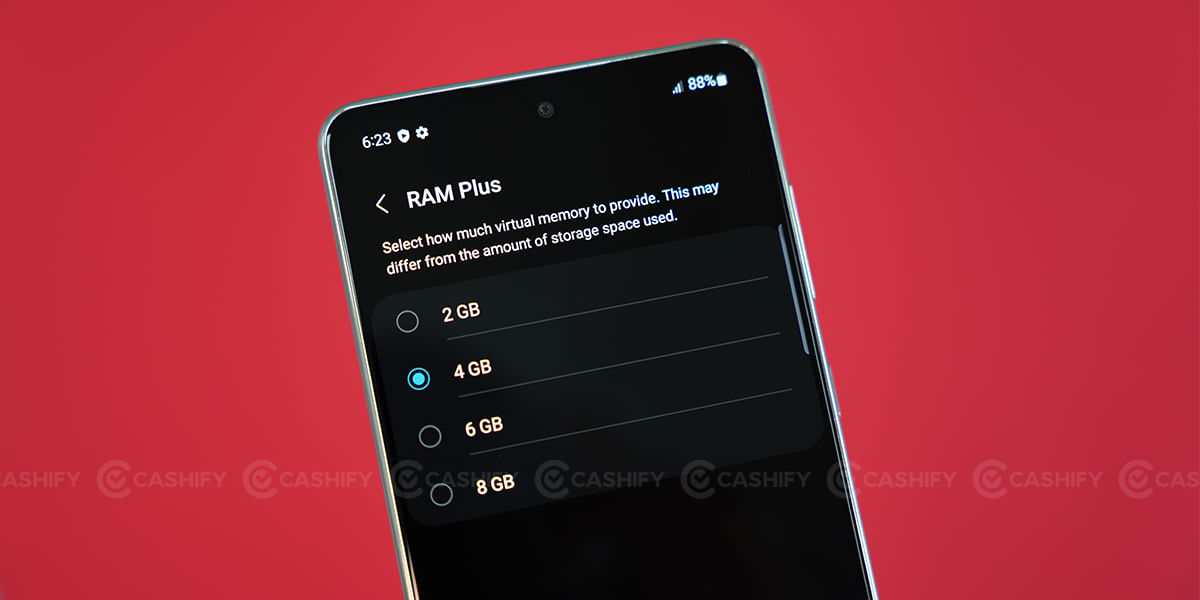 Samsung Galaxy A73 5G RAM plus feature