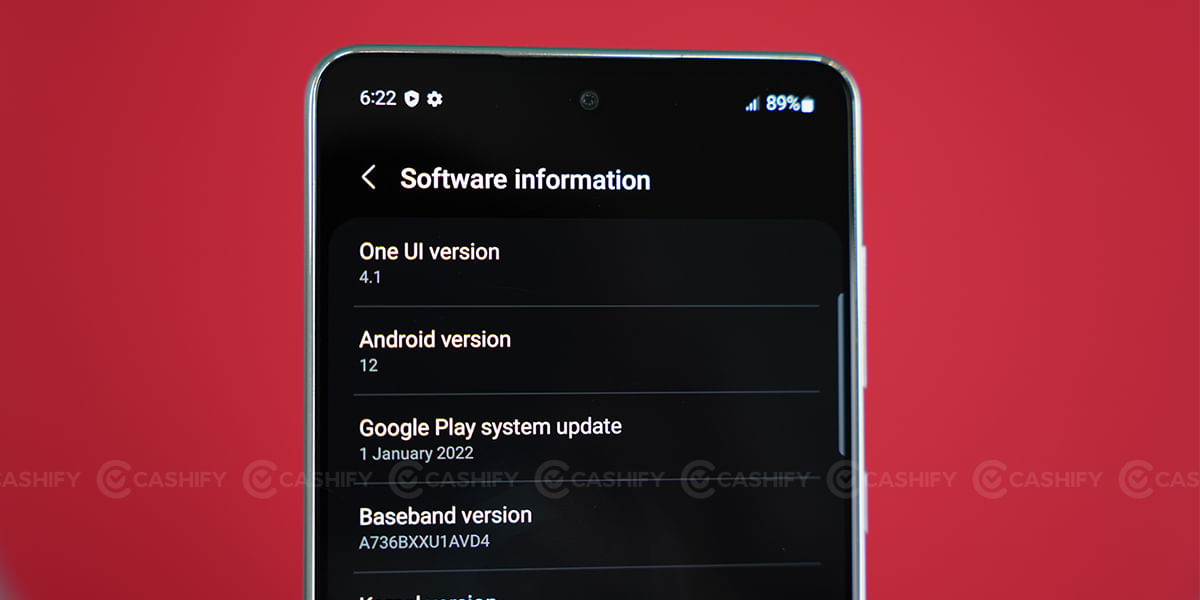 Samsung Galaxy A73 5G OS