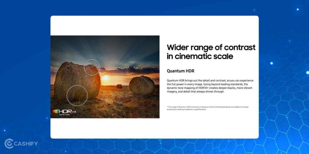 HDR10 with QLED Tv