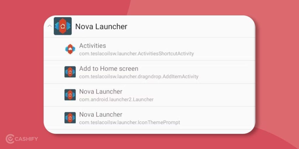 Nova Launcher activity