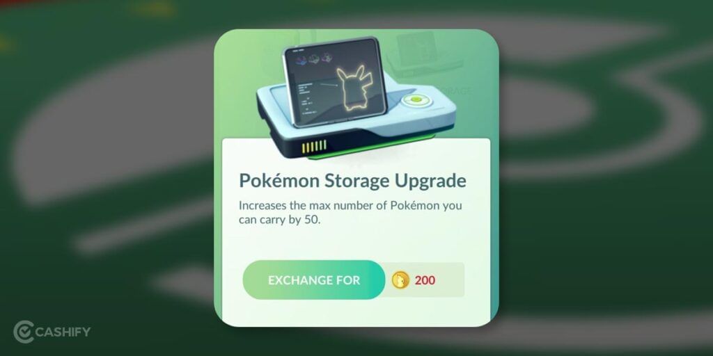 Pokemon storage upgrade
