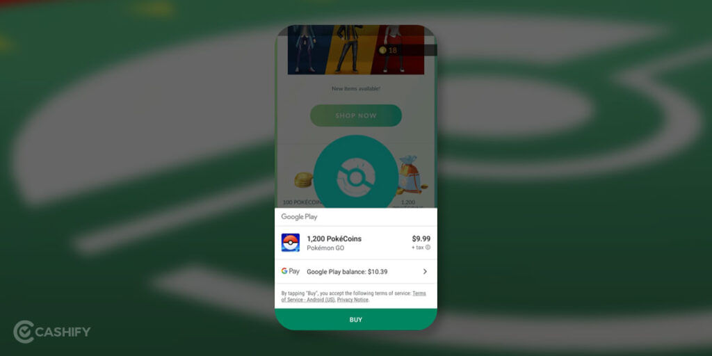 Using play credit to purchase pokecoins