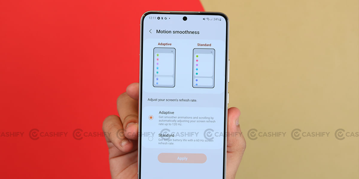 Samsung Galaxy S22 refresh rate