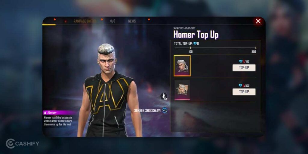 Homer top up