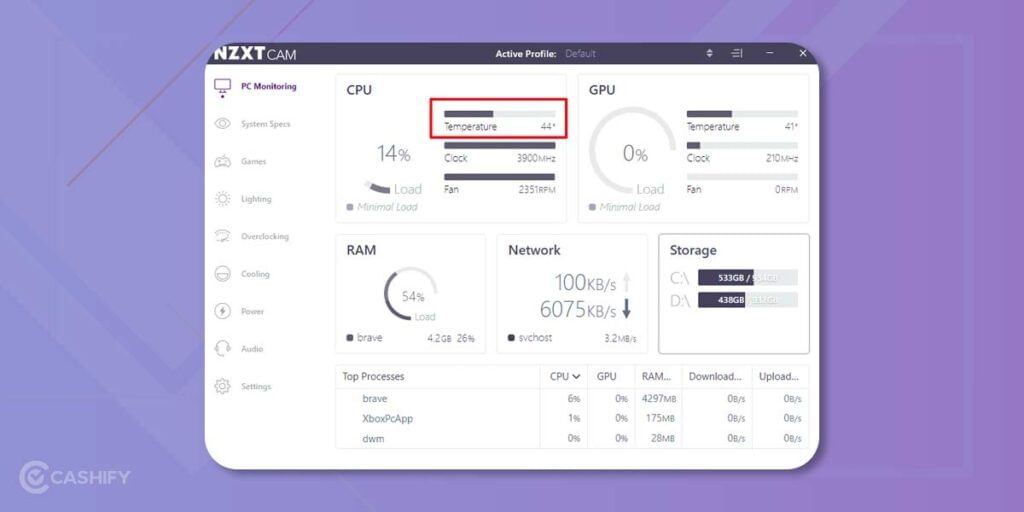 how to check cpu temp windows 11: NZXT Cam