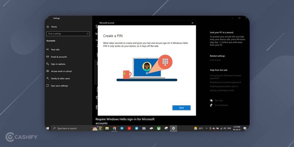 how to change password in windows 10