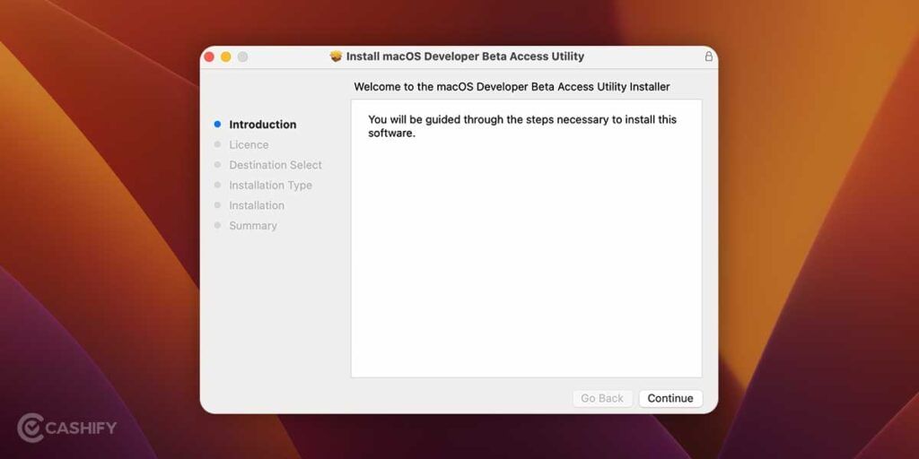 Install Beta Profile macOS