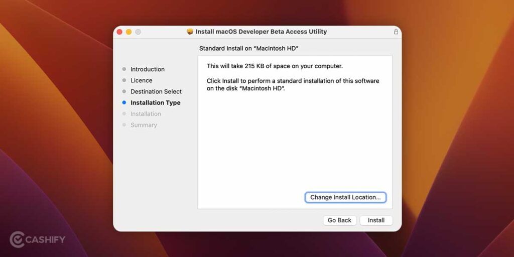 Install Beta Profile macOS