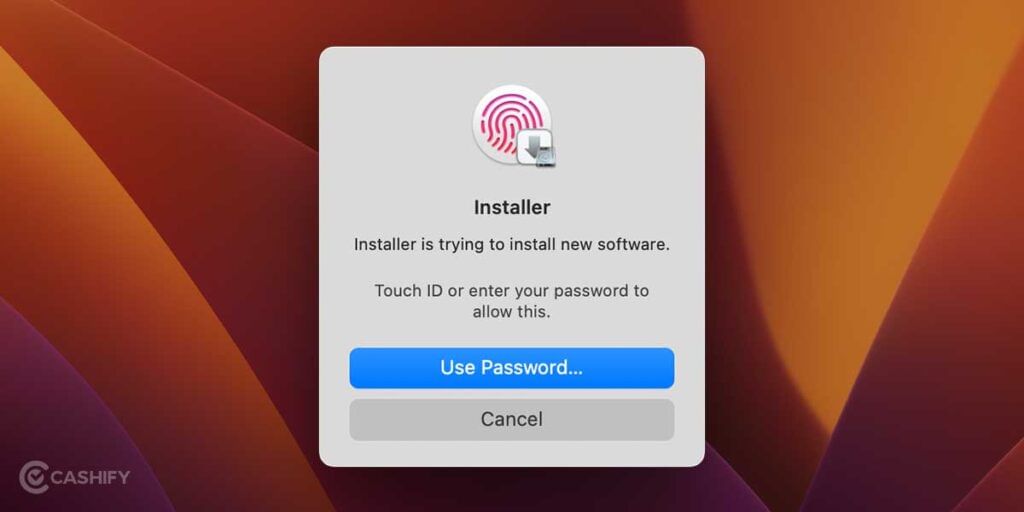 Fingerprint authentication macOS