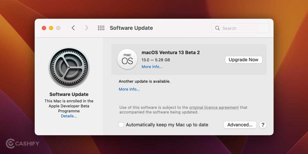 Upgrade mac to macOS Ventura
