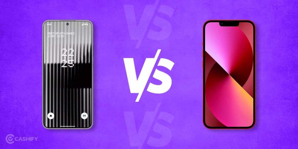 Nothing Phone 1 vs iPhone 13: display