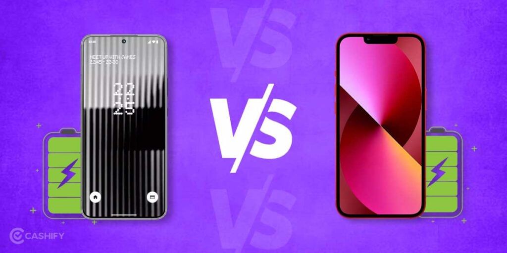 Nothing Phone 1 vs iPhone 13: battery