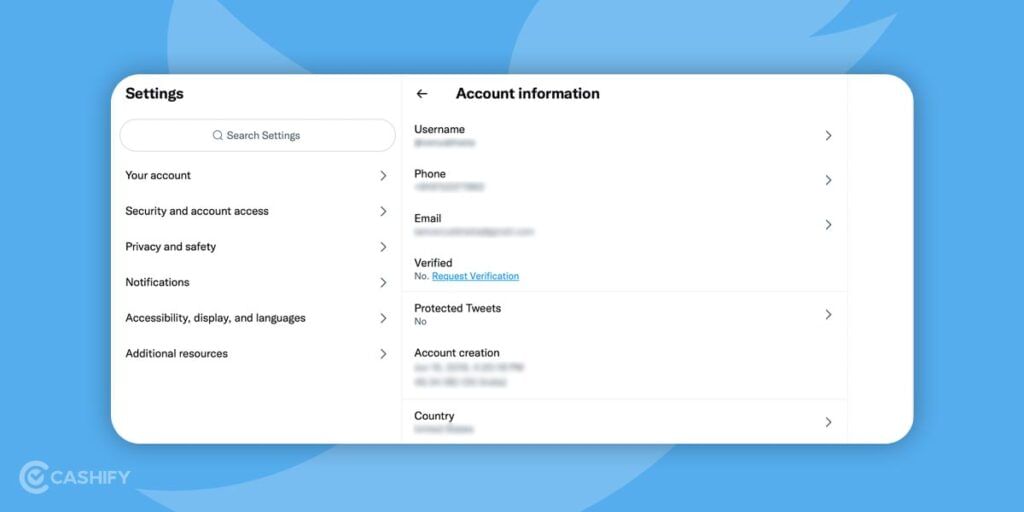Twitter Verified Settings