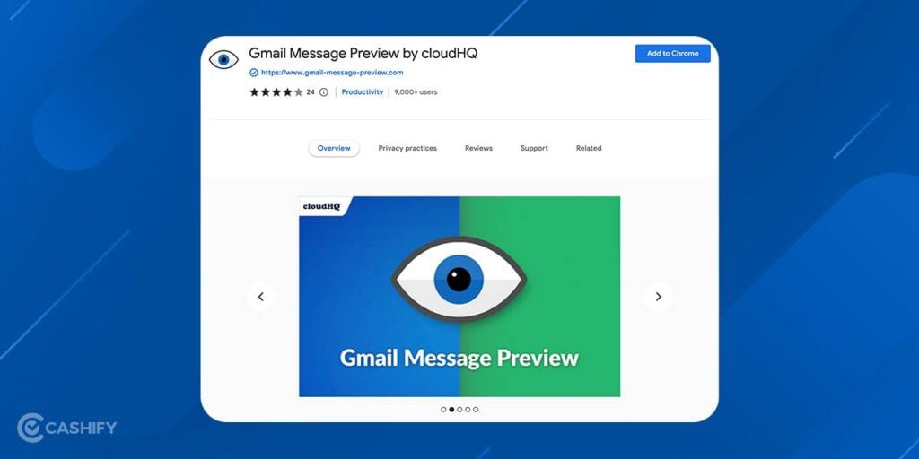 Gmail Message preview