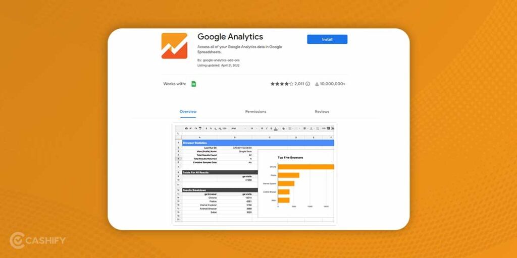Google Analytics best google sheets add-ons