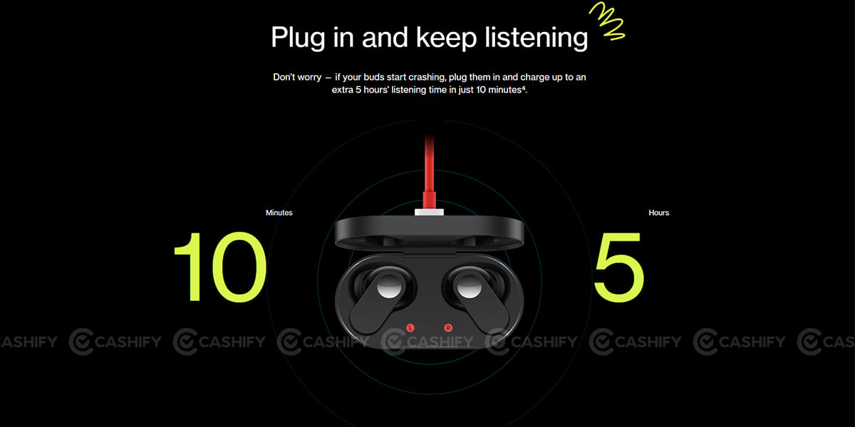 Nord Buds fast charging