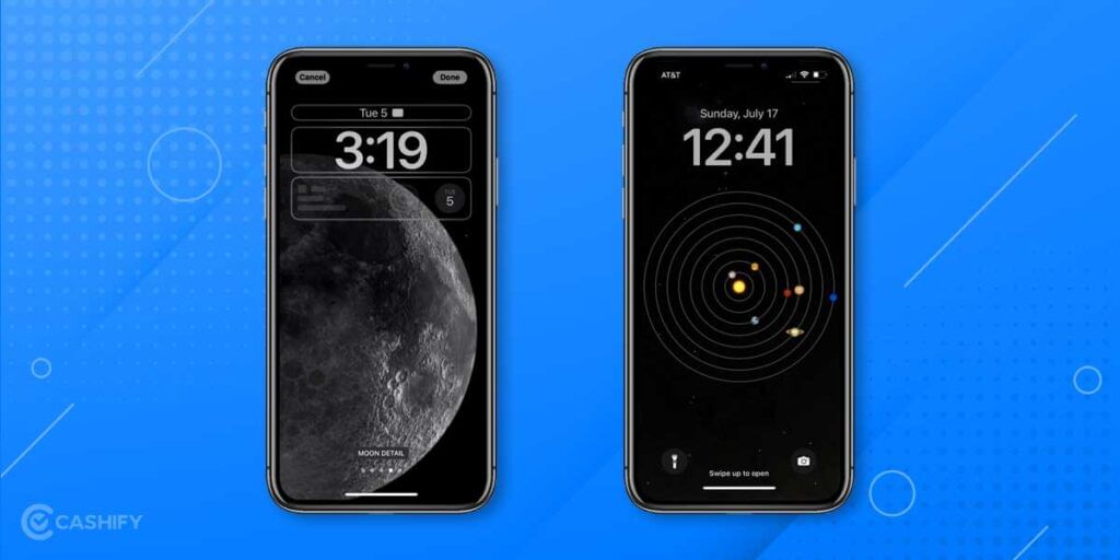Moon and Solar System live wallpaper iPhone