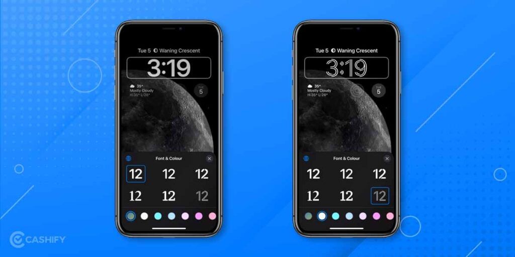 iPhone lock screen clock customization