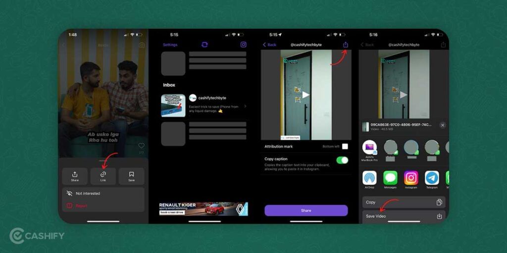 App for Instagram for posting reels on watsapp status