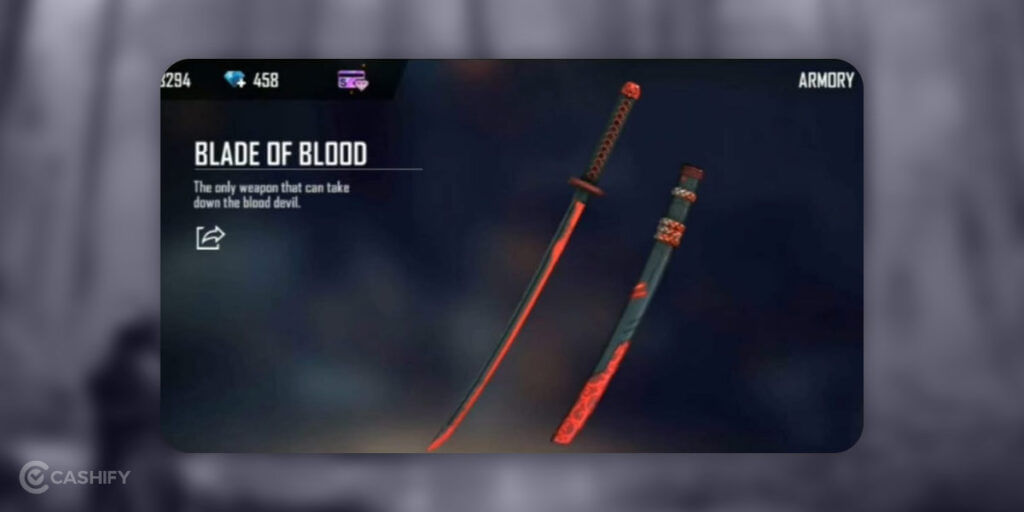 Blade of Blood Katana best katana skins in free fire