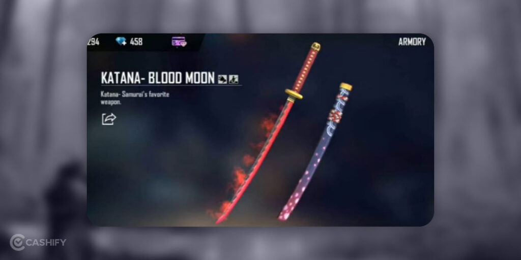 Blood Moon Katana best katana skins in free fire