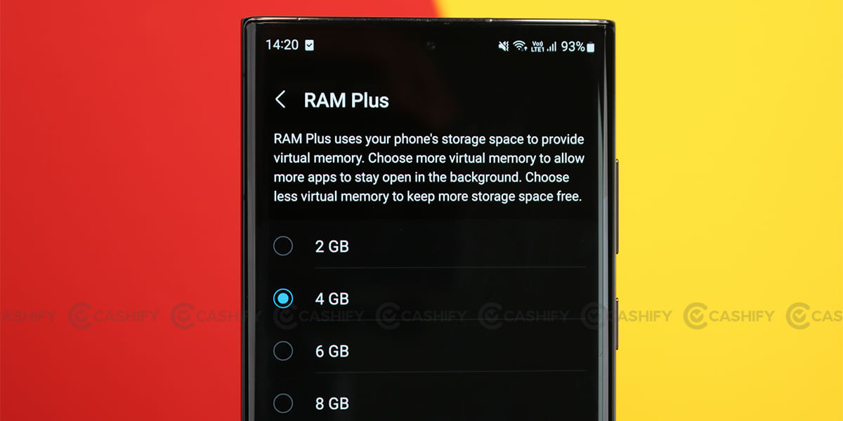 Samsung Galaxy S22 Ultra RAM expansion