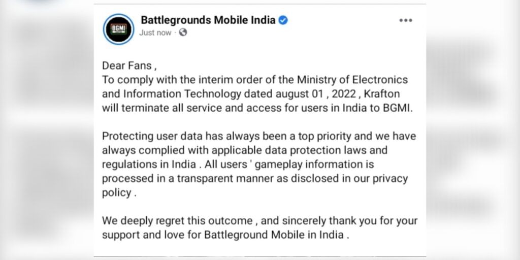 BGMI Ban In India