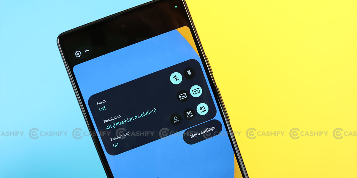 Pixel 6A video recording settings