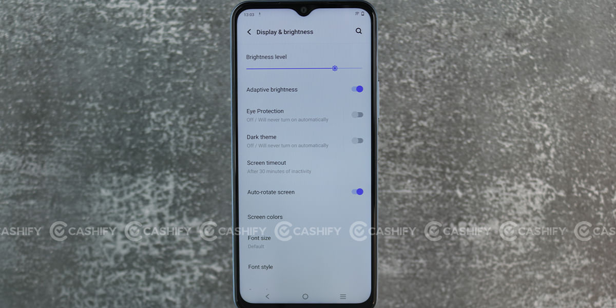 T1x display settings