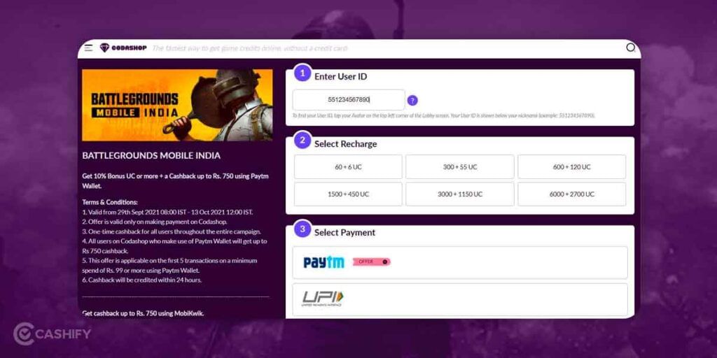 Codashop BGMI screenshot