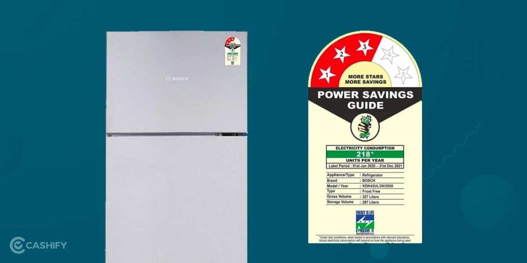 Bee Star Rating refrigerator
