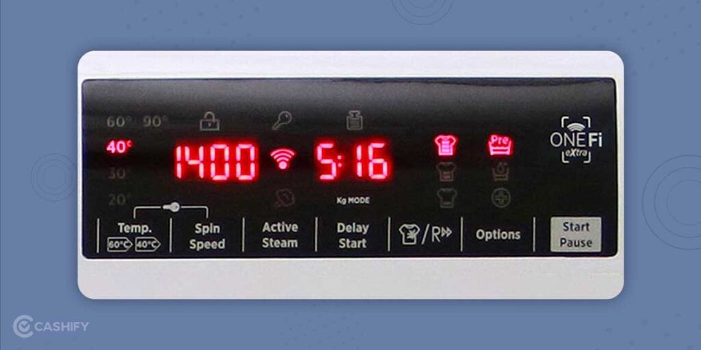 LED display in washing machines