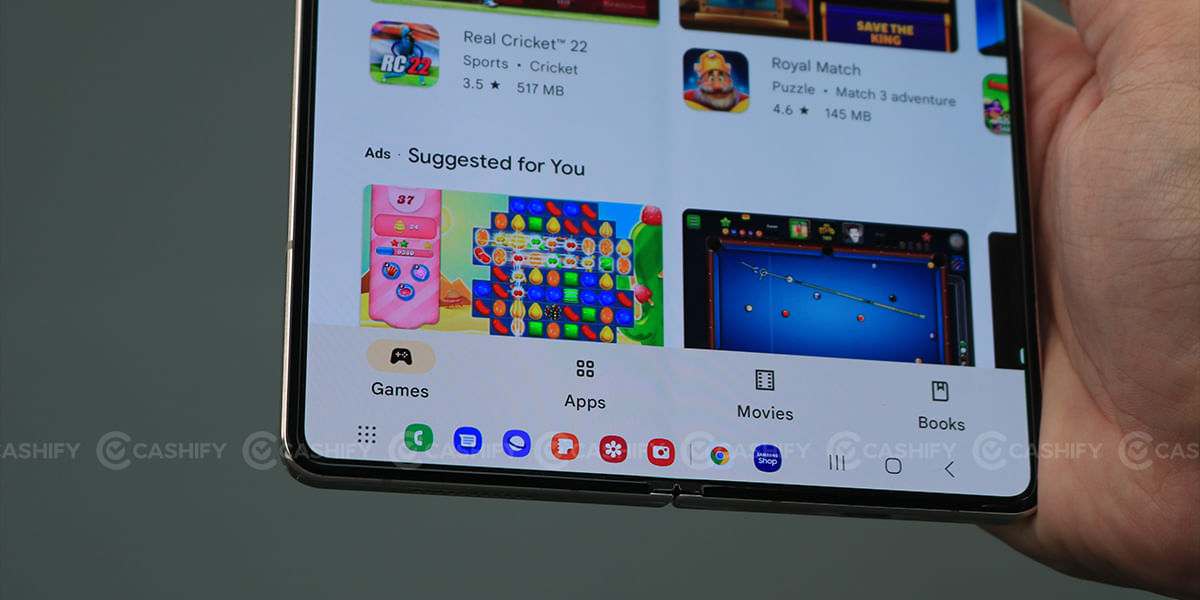 Galaxy Z Fold4 taskbar