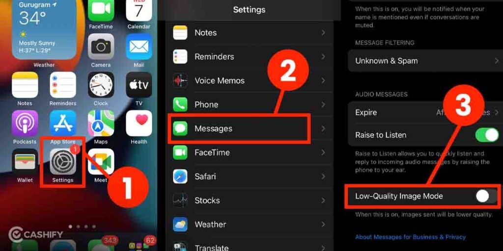 send high quality photos iPhone
