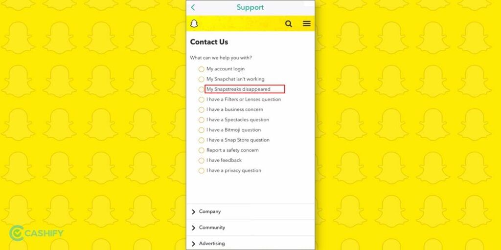 snapchat streaks support