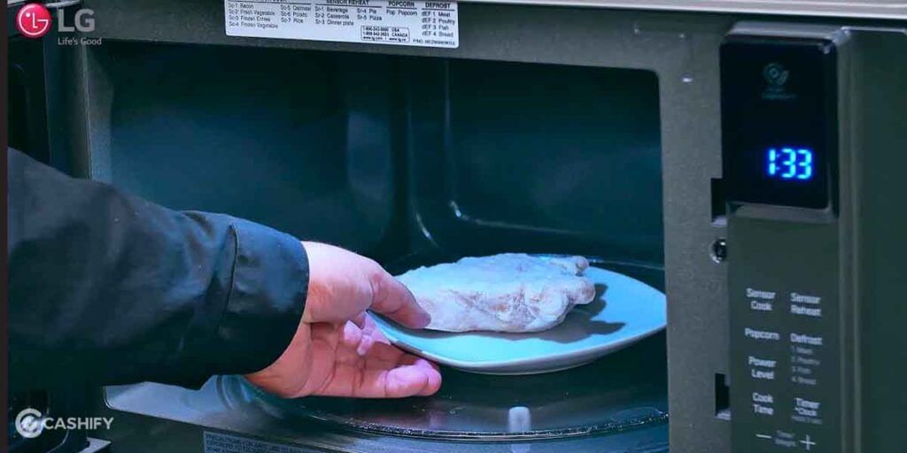 Defrost using microwave