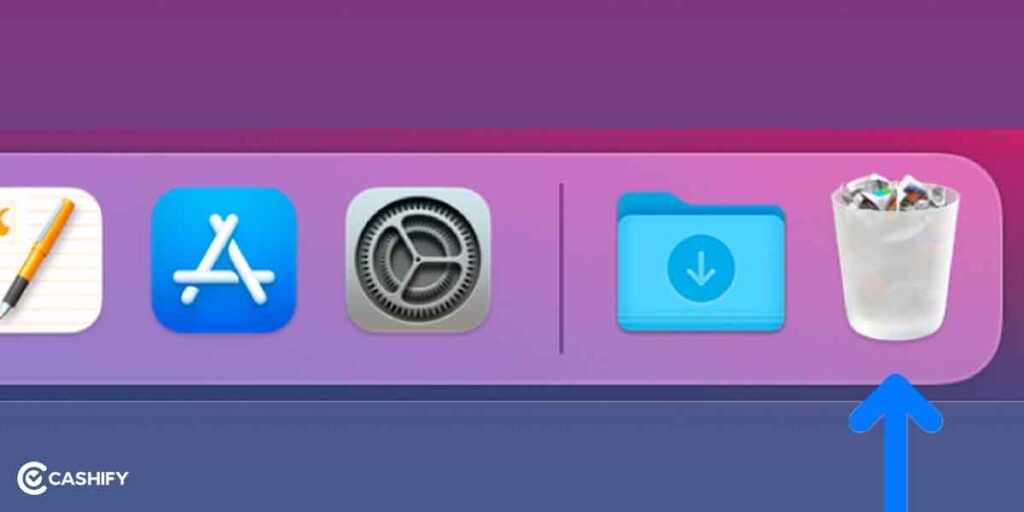trash bins on macOS