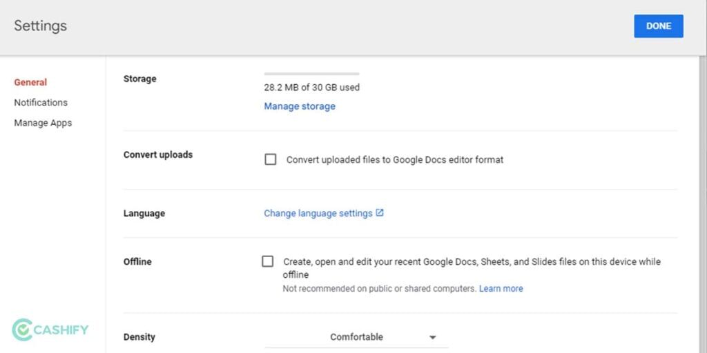 Google Drive Tips offline works