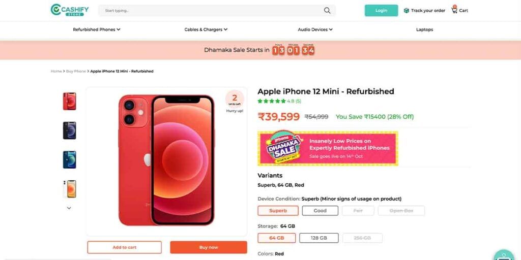 Refurbished Apple iPhone 12 Mini