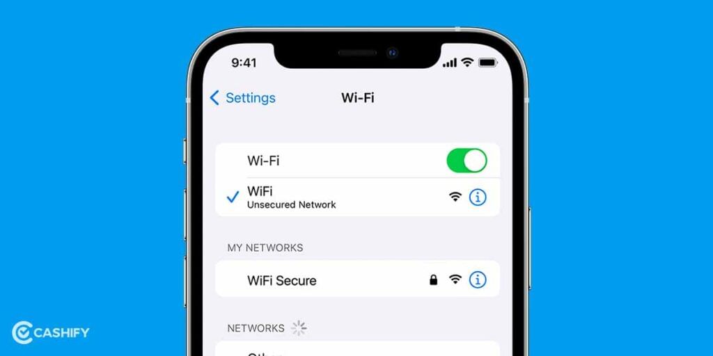 turning on the WiFi